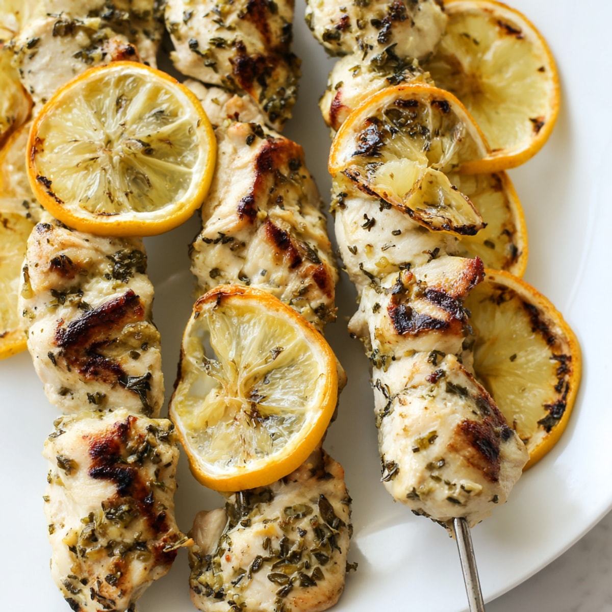 Imagine tender Grilled Lemon Herb Chicken Skewers, perfect served with tzatziki and a crisp Sauvignon Blanc.