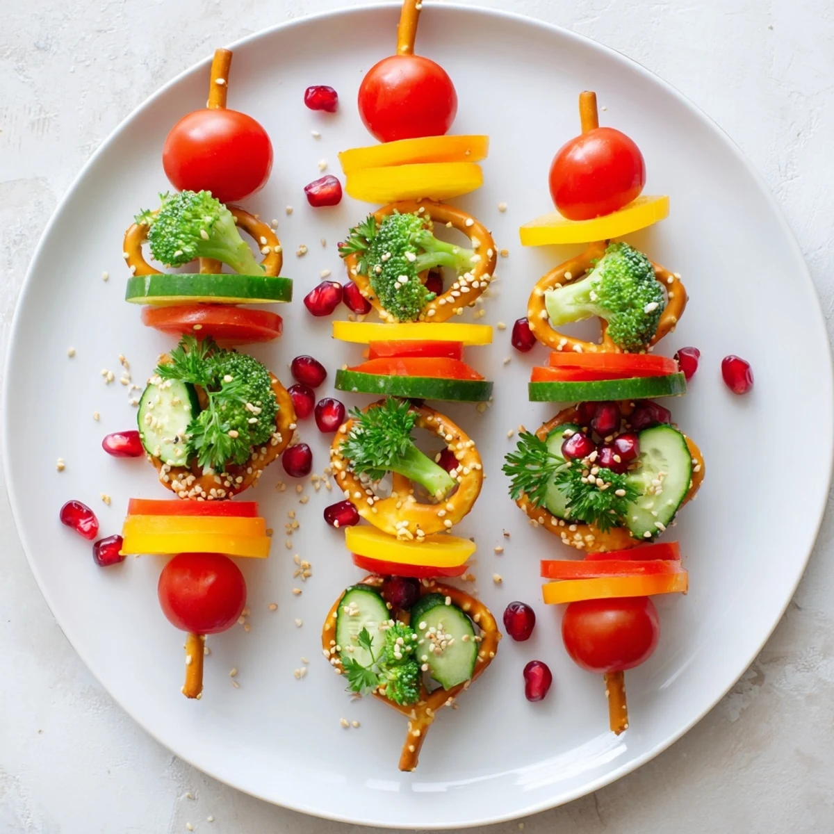 Vibrant Themed Crudités: a platter of fresh, raw vegetables arranged as cheerful Christmas ornaments.