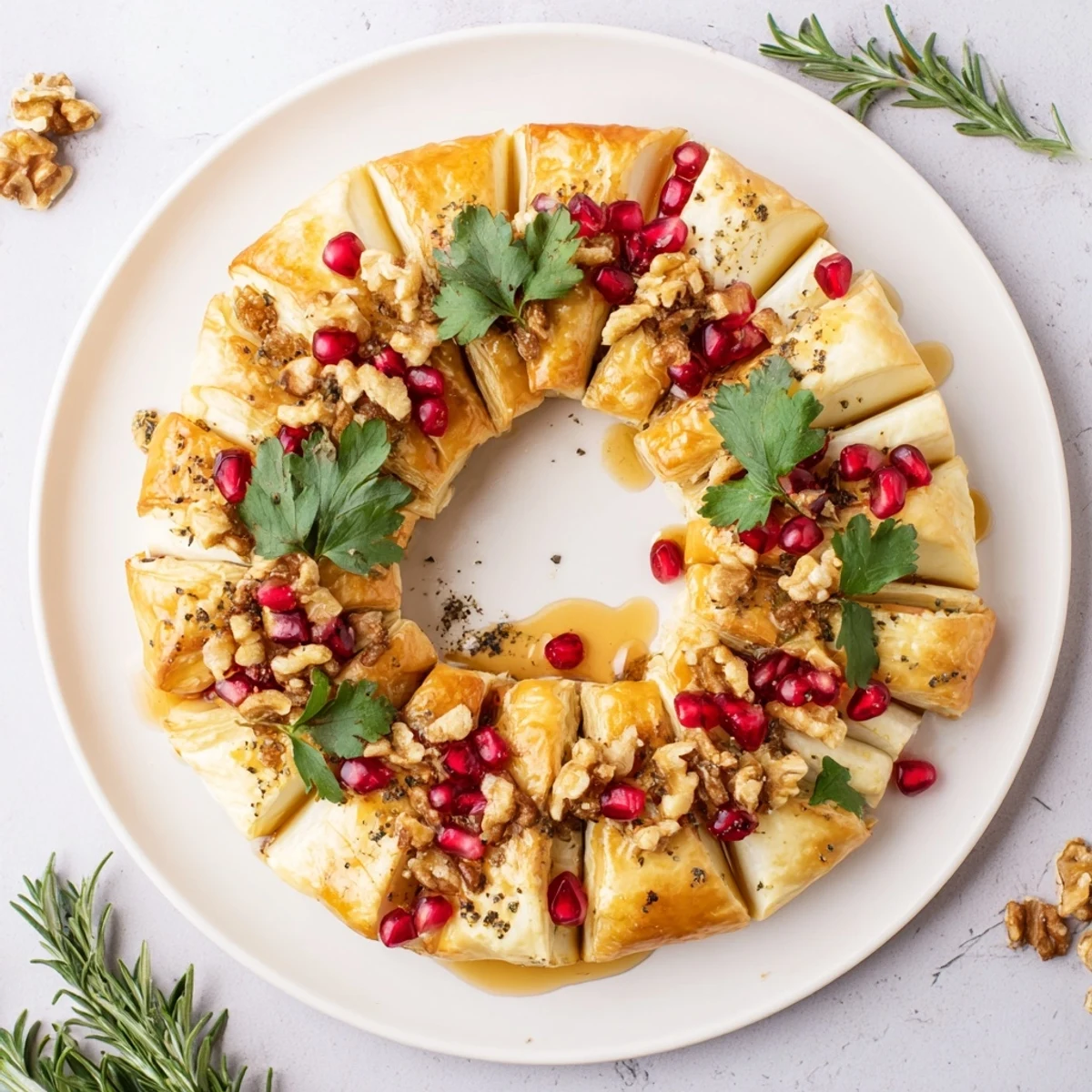Pomegranate Brie Wreath Elegant