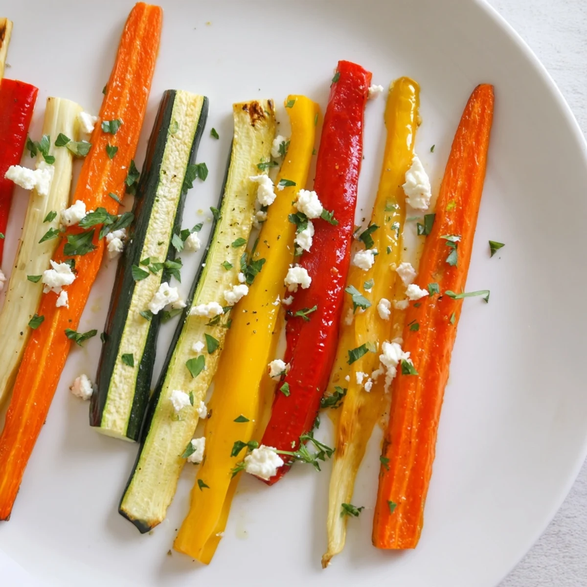 Festive Christmas Sleigh Veggie Rails featuring colorful roasted vegetables, ready for appetizers!