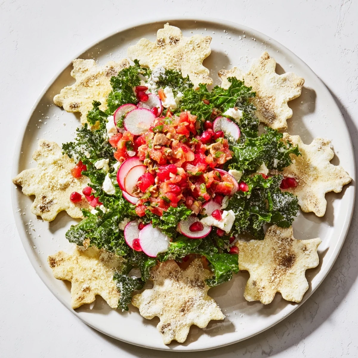 Winter Salad Snowflake Chips