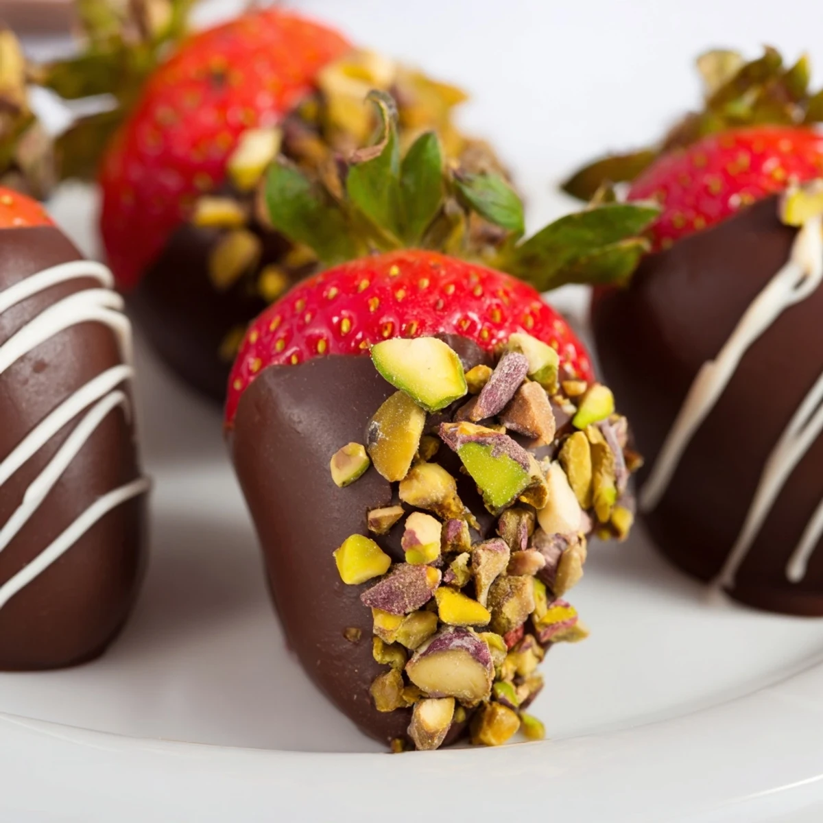 Fresh dark chocolate covered strawberry dips—juicy strawberries blanketed in decadent, glossy dark chocolate.