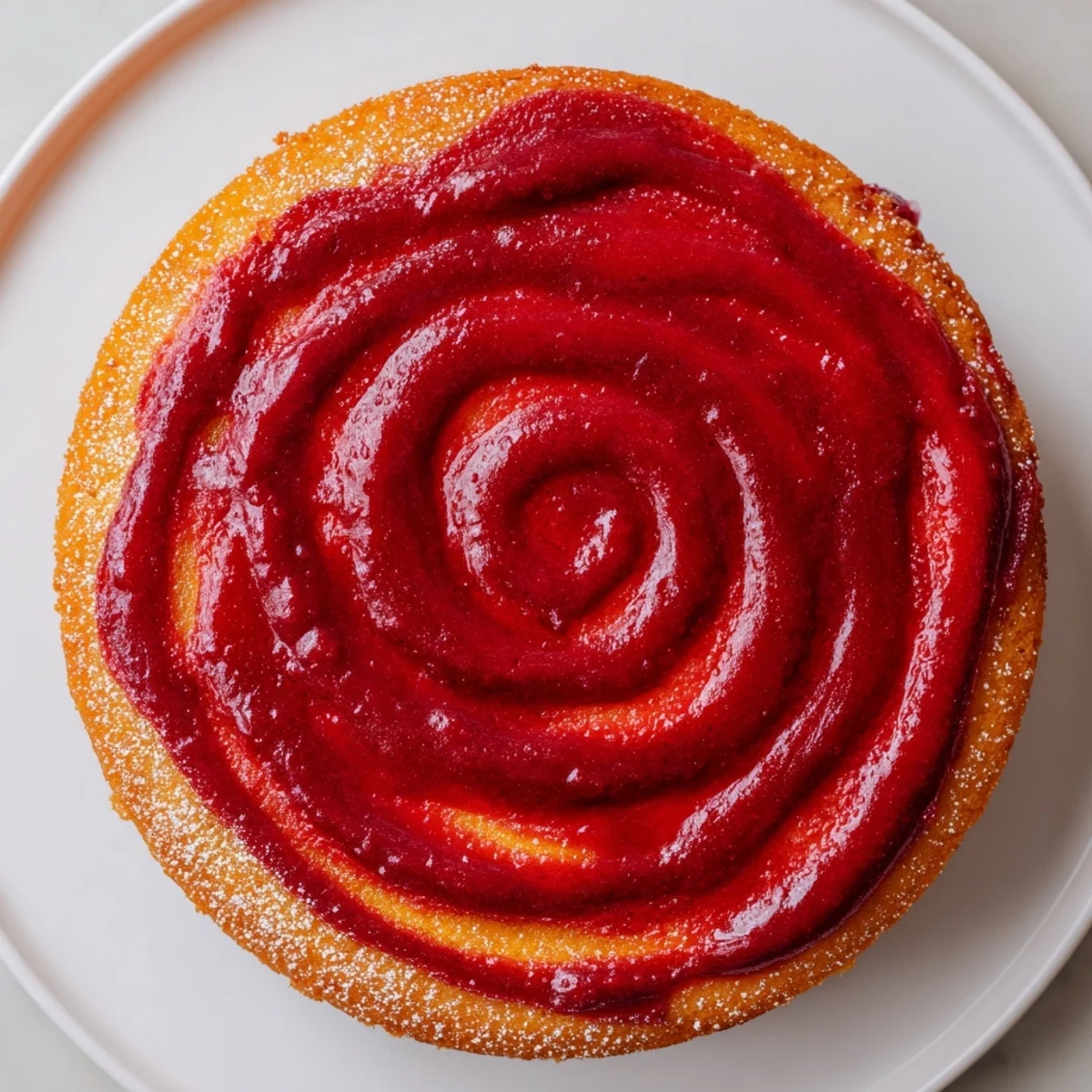 Freshly baked Cranberry Orange Swirl, a delicious dessert with a beautiful cranberry swirl design.