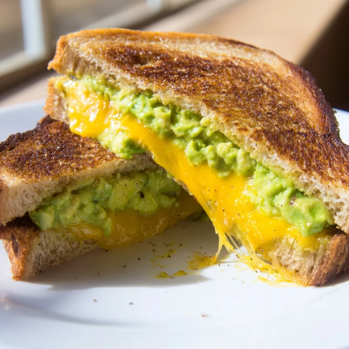 Creamy avocado and melted cheddar star in this Avocado Toast Grilled Cheese, a comfort food dream.