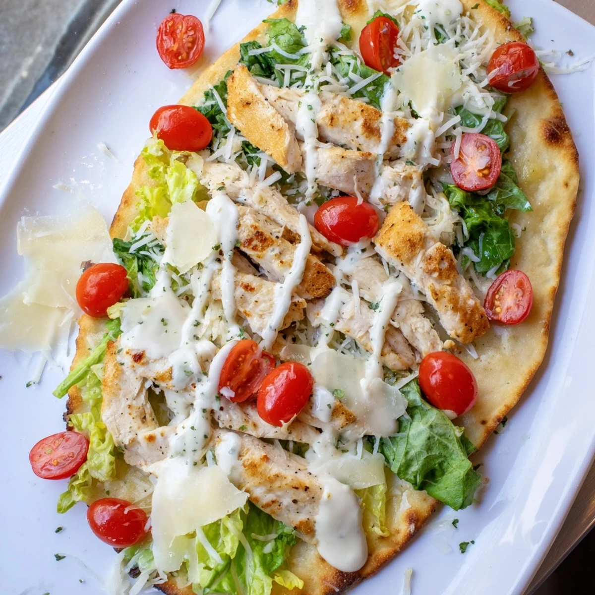 Chicken Caesar Flatbread