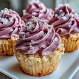 Olive Oil Cupcakes Black Currant Frosting