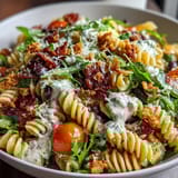 Vibrant Easy Taco Pasta Salad featuring black beans, corn, and avocado, tossed in zesty lime-taco dressing for a crowd-pleasing side dish.  