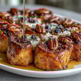 2. Sweet and aromatic Mexican bread pudding layered with dried fruits, cinnamon syrup, and melted cheese for a comforting dessert.  