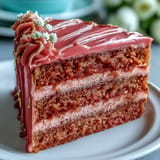 Elegant pink Bridal Shower Rosé Velvet Cake, shimmering with edible gold drip.
