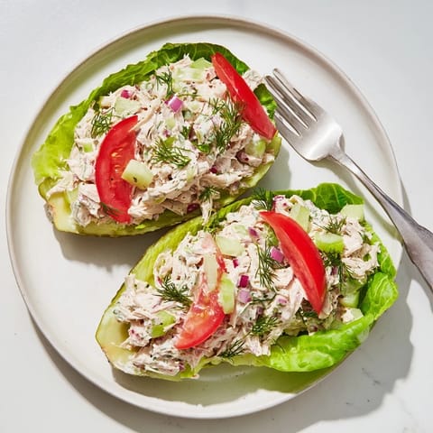 Savory Pickle Sandwich featuring a creamy chicken salad filling, perfect for a low-carb lunch.