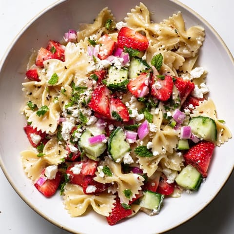 Strawberry Feta Pasta Salad