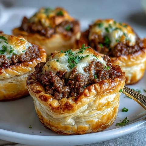 Served warm with cranberry chutney, these Mini Beef Tourtières look delicious. 