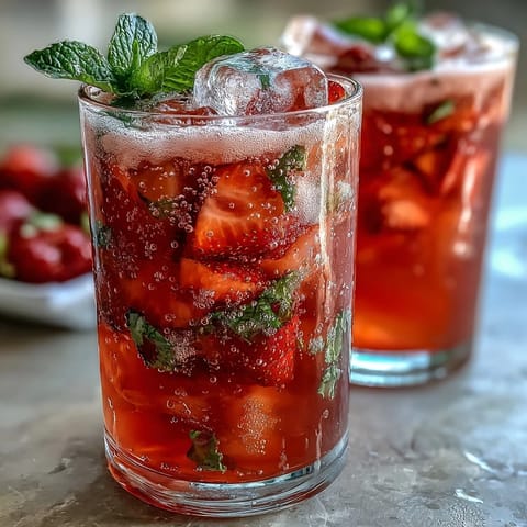 Strawberry Lemon Sparkling Drink
