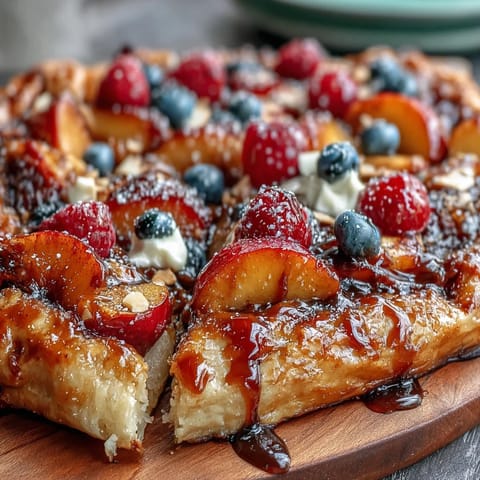 1. Rustic summer stone fruit galette with frangipane, showcasing golden flaky pastry wrapped around juicy peaches, plums, and cherries.  