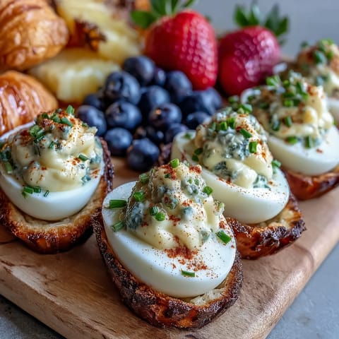 Easter Brunch Board Deviled Eggs