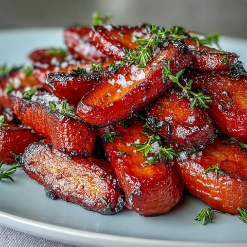 Honey Glazed Roasted Carrots Thyme