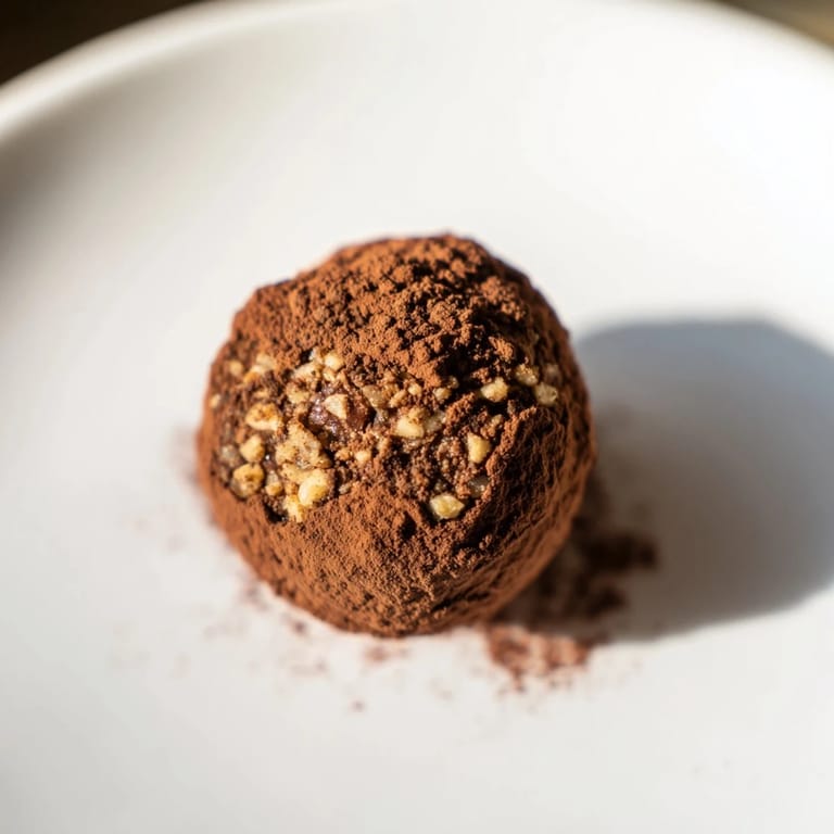 See the beautifully coated Date & Walnut Truffles, a healthy dessert option perfect for sharing or gifting.