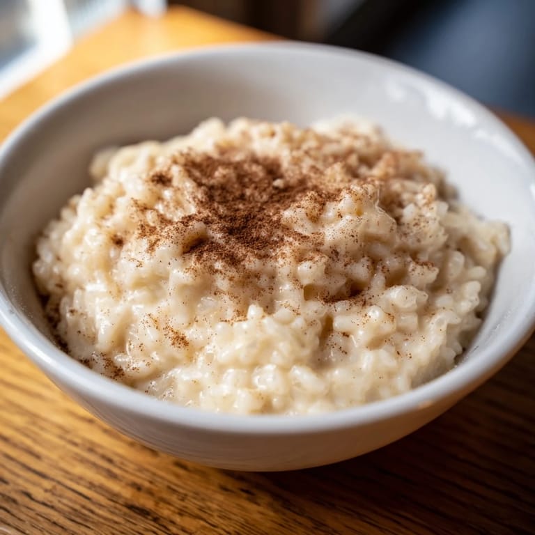 This warm, cinnamon-spiced Rice Pudding with Leftover Rice recipe is perfect for a cozy dessert.