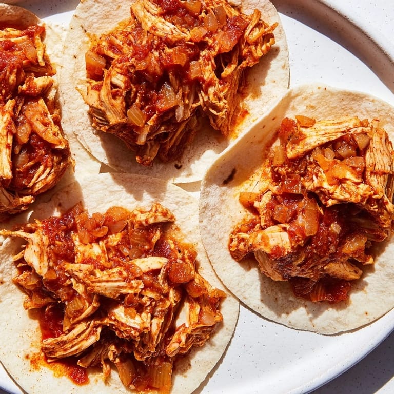 Savory and comforting: a vibrant display of finished Crock-Pot Shredded Chicken Tacos ready to enjoy.