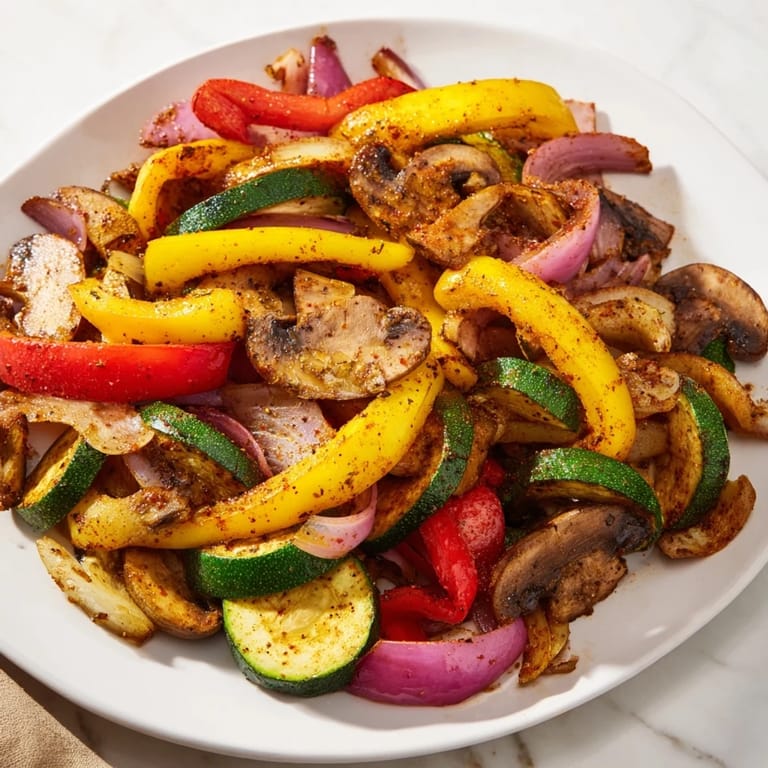 These veggie skillet fajitas feature tender bell peppers and onions, ready to be wrapped in a warm tortilla.