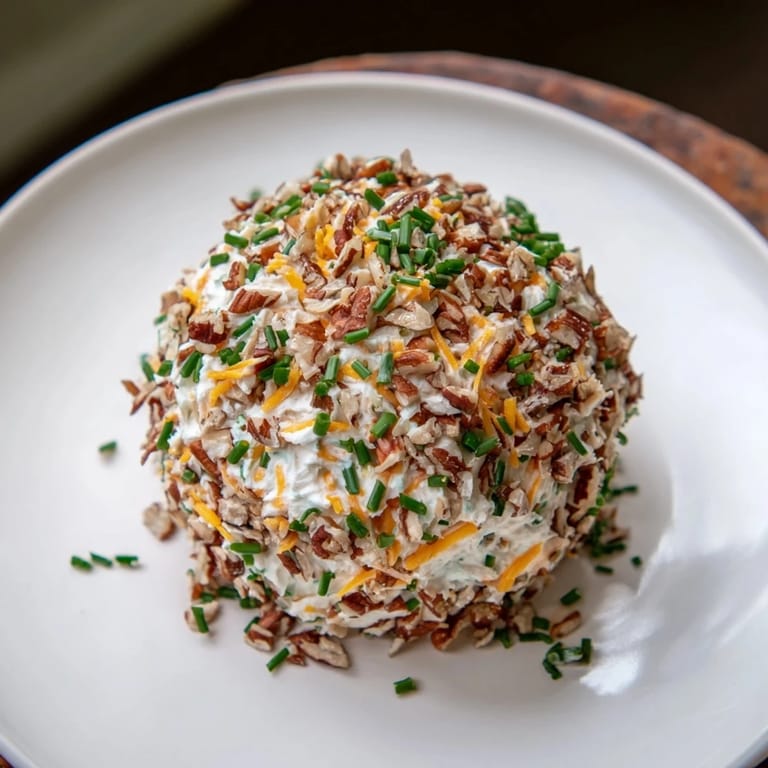 Creamy Classic Cheese Ball with Ranch Seasoning, beautifully rolled and presented with a crisp cracker spread.