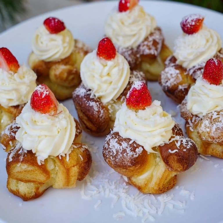 Delicious, bite-sized Santa Hat Bread Pudding, a cozy, easy dessert for Christmas celebrations.