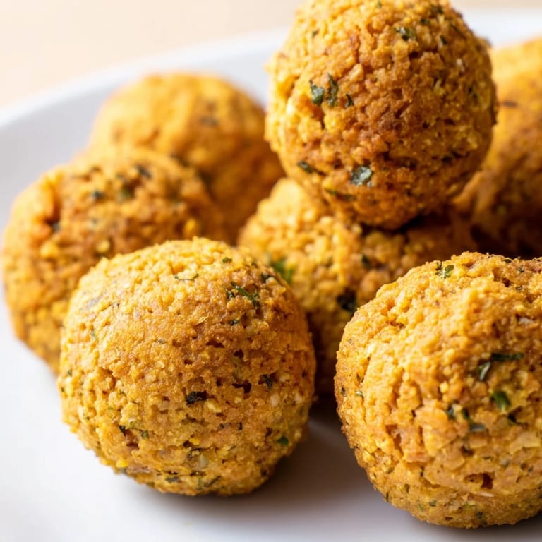 Fresh herbs and spices enhance these flavorful Levantine falafel balls, creating perfect vegan fritters.