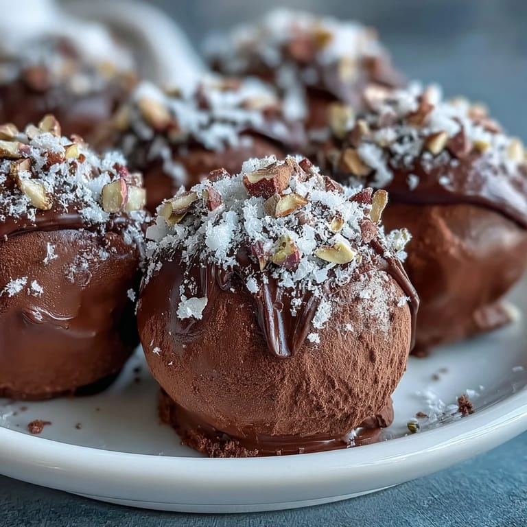 Sweet chocolate truffles on a tray, paired with dessert wine for an elegant party favor.