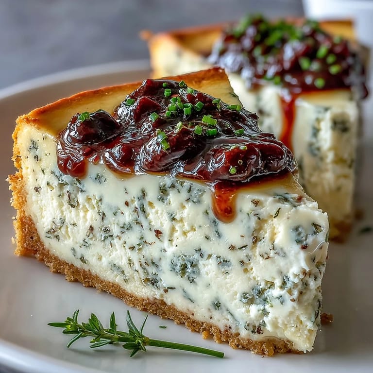 Freshly baked Kalamata cheesecake appetizer topped with sliced olives and parsley on a rustic platter.