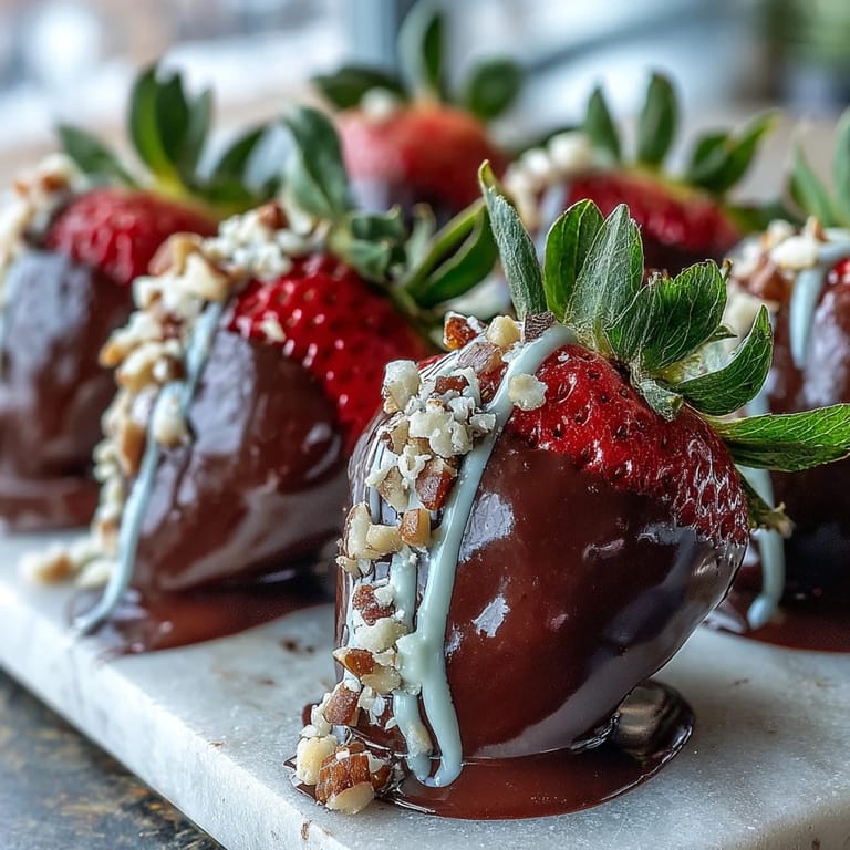 Perfect for Valentine’s Day or date night, these chocolate-covered strawberries look delicious.  