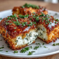 Crispy Breaded Feta baked to golden perfection with a crunchy panko coating and drizzled with sweet honey.